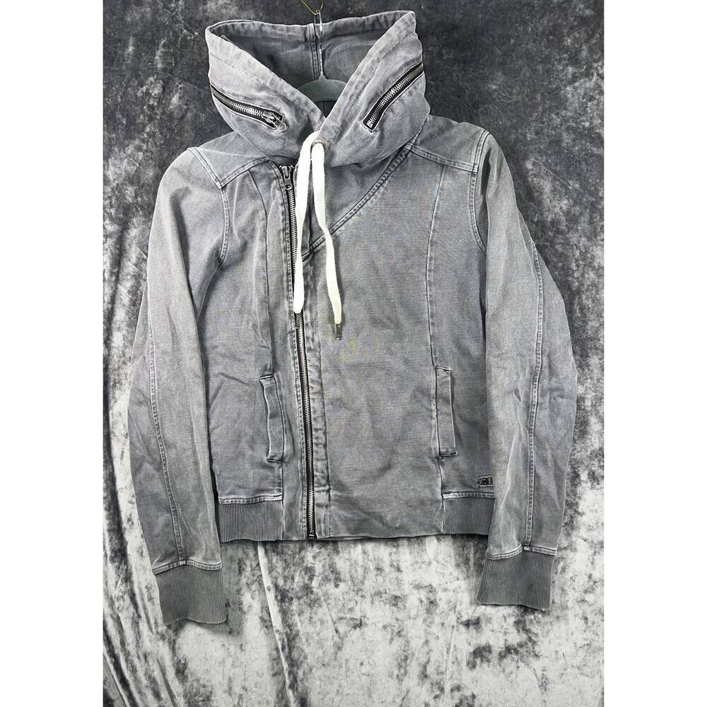 Converse One Star Women’s Gray Zip Up Hoodie Jacket Hooded Small Casual